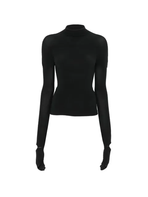 Marie Adam-Leenaerdt glove-sleeve high-neck top Black S4M4012