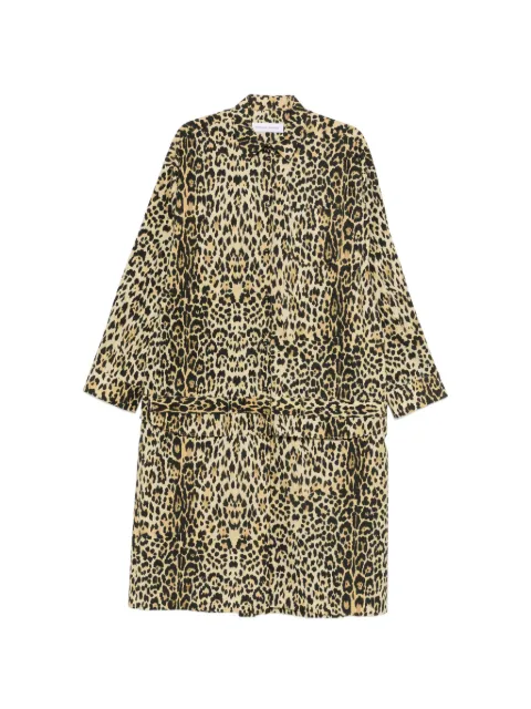 Marie Adam-Leenaerdt leopard-print shirt midi dress Neutrals S6M60854400