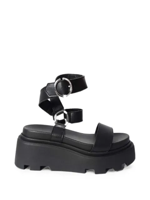 Altercore Marilla buckle-fastening platform sandals Black MARILLAVEGAN