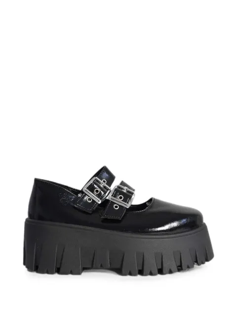 Altercore Skarde buckle-fastening platform pumps Black SKARDE