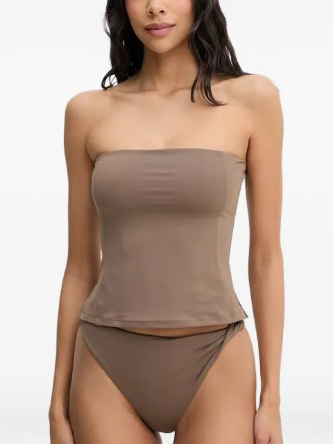 Casall strapless tankini top Brown 26319