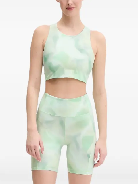 Casall tie-dye bow-detail sports top Green 25018