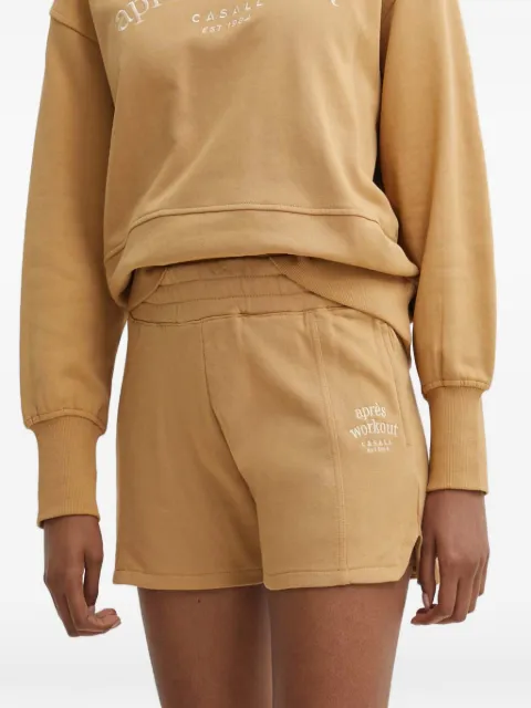 Casall logo-embroidered mini shorts Yellow 24145