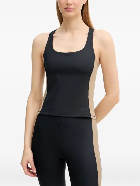 Casall colour-block racerback top Black 26116