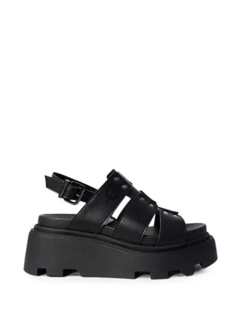 Altercore Maryam stud-embellished platform sandals Black MARYAMVEGAN