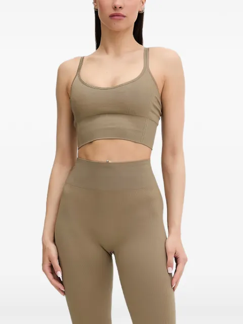 Casall seamless ribbed-knit cropped top Neutrals 26101