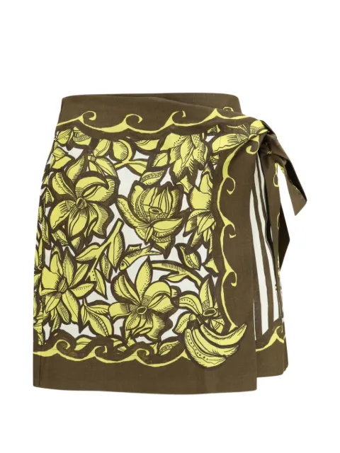 ALEMAIS Mona wrap-style mini skirt Yellow 7251S
