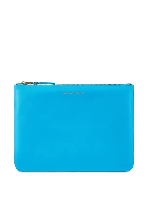 Comme Des Garçons Wallet logo-print leather pouch Blue SA5100BLUE