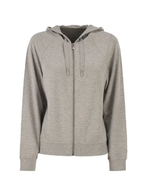 Majestic Filatures zip-up raglan-sleeve hoodie Grey E26M003FSW120004