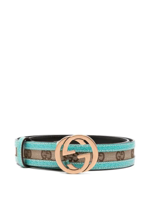 Gucci Pre-Owned 2000s Interlocking G GG Supreme belt Blue GU280BOE