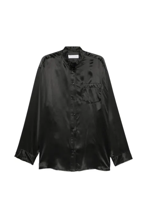 Marie Adam-Leenaerdt satin-finish oversized shirt Black S6M30361000