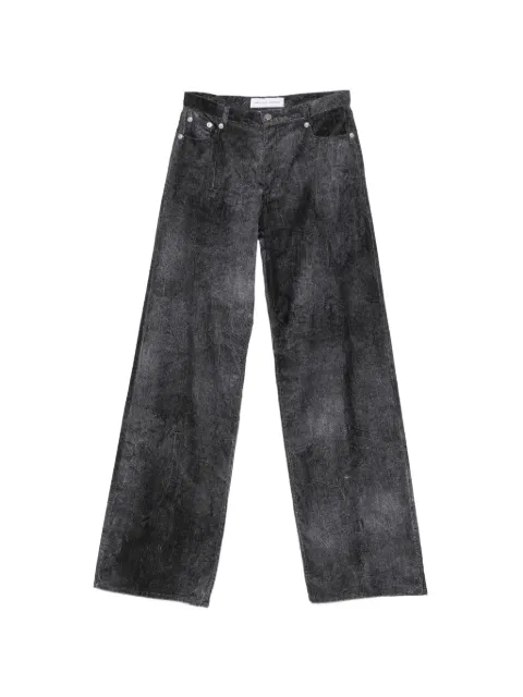 Marie Adam-Leenaerdt washed-effect velvet jeans Grey S6M50121500