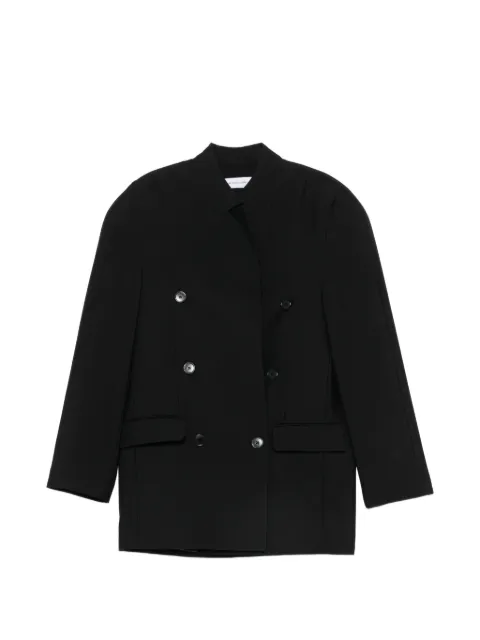 Marie Adam-Leenaerdt double-breasted high-neck jacket Black S6M10291000