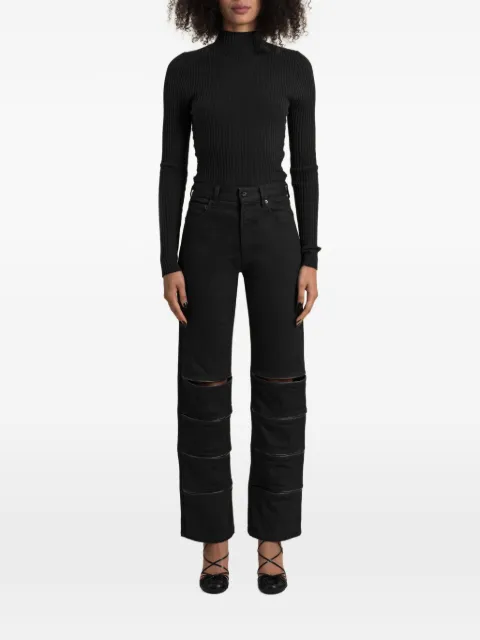 Contessa Mills Arcana cut-out jeans Black CM00012BLK