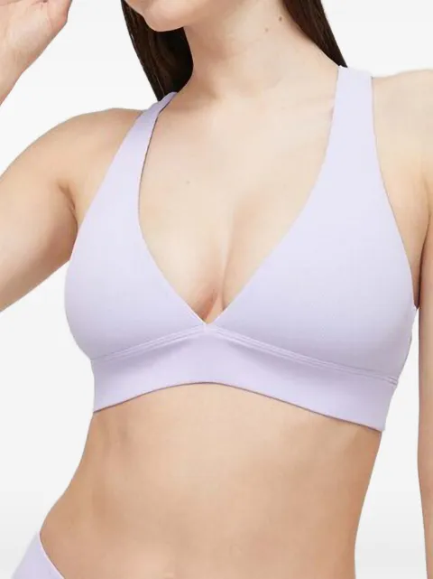 Casall V-neck crossover-strap bikini top Purple 23127