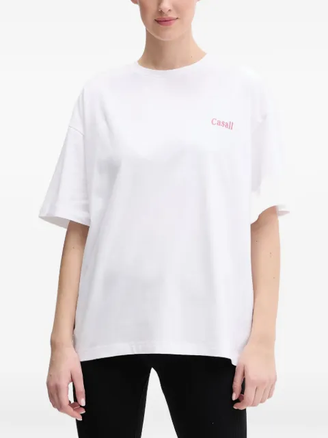 Casall logo-print drop-shoulder T-shirt White 25010