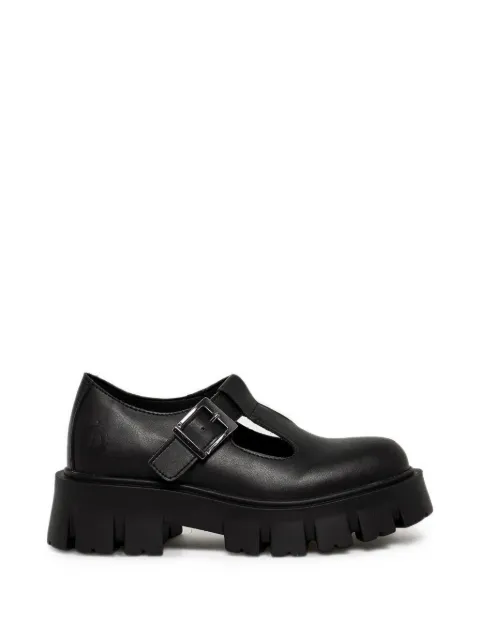Altercore buckle-fastening chunky-sole shoes Black JANEVEGANBLACK
