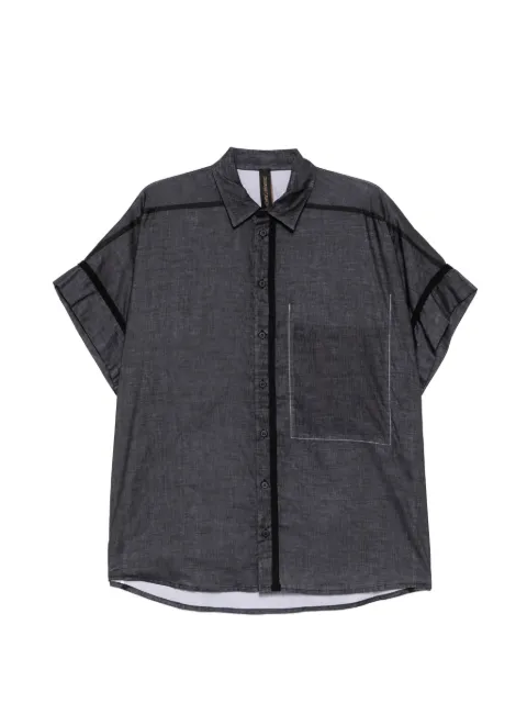 Giovanni Cavagna button-up short-sleeve shirt Grey UCA0755