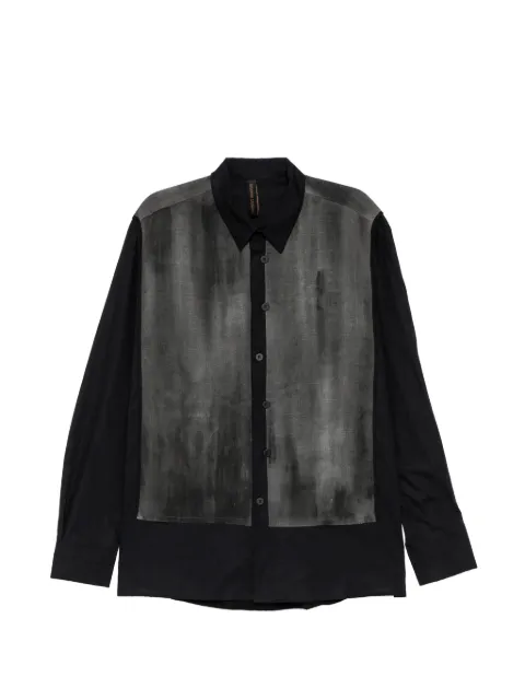 Giovanni Cavagna faded-effect button-down shirt Grey UCA0837
