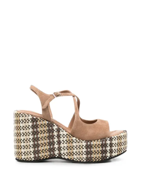 Marc Ellis woven-platform suede sandals Brown ME2601775
