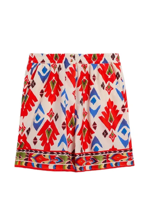 MOMONÌ Tumble printed poplin shorts Red 261MMOST00126108MO