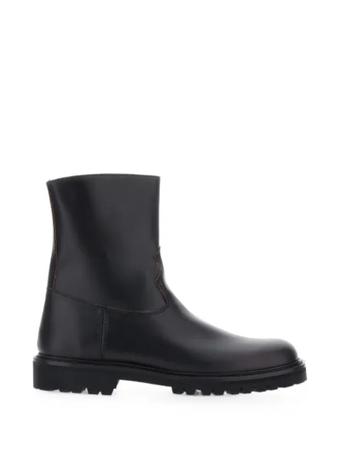 VINNY'S Moto zip-fastening lug-sole boots Black 12603999