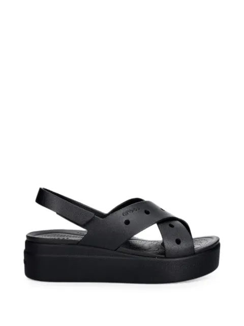 Crocs Brooklyn 4U Cross Strap platform sandals Black 212254001