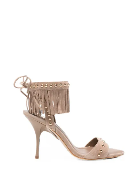 Marc Ellis fringed stud-embellished sandals Neutrals ME2601830