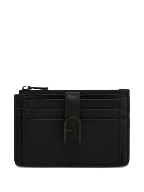 Furla S Flow logo-plaque card holder Black WP00403