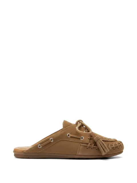 Posa fringed suede mules Brown PW83
