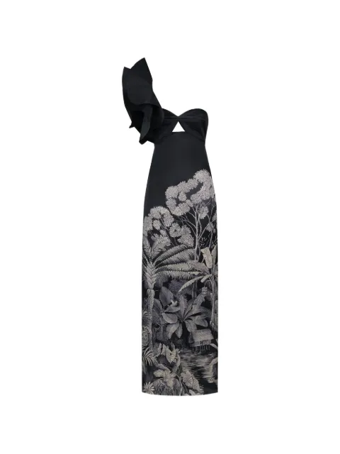 Johanna Ortiz Valley Of Kings one-shoulder maxi dress Black PT03845