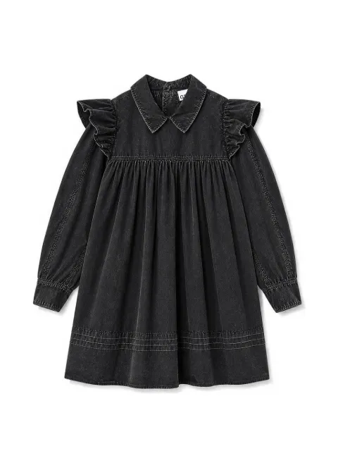 GANNI black washed mini shirt dress Black A1030125