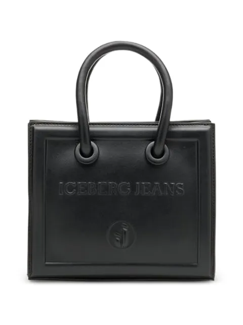 Iceberg logo-embossed bucket bag Black 26EK2P1721269349000