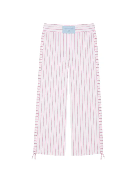 Iceberg vertical-stripe drawstring trousers White 26EJ2P0B011JCV1S453