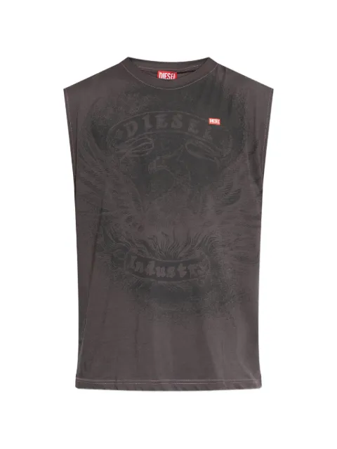 Diesel graphic-print sleeveless T-shirt Grey A226720AGCU