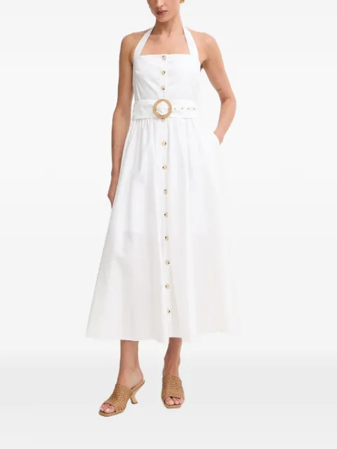 FRACOMINA belted halterneck midi dress White FS26SD2003W40001