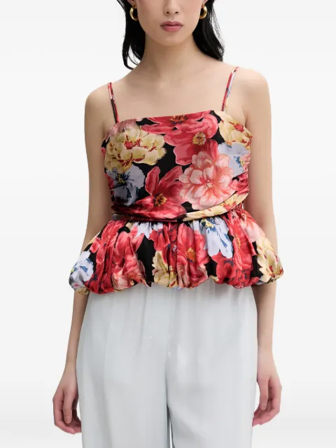 Gestuz GZsigrida floral-print peplum top Red 10911035