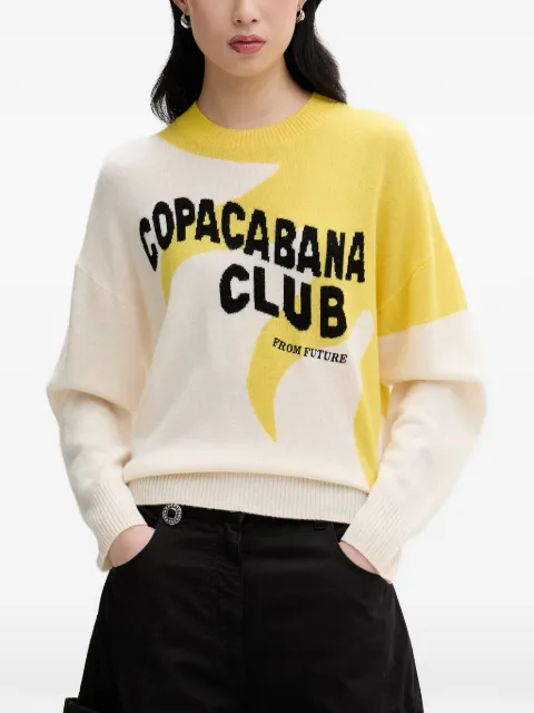 FROM FUTURE graphic-print sweater Neutrals WPR03569
