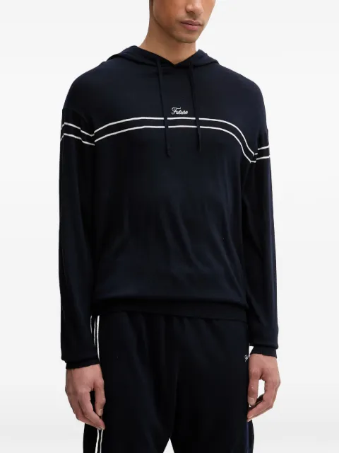 FROM FUTURE striped hoodie Blue MPH03756