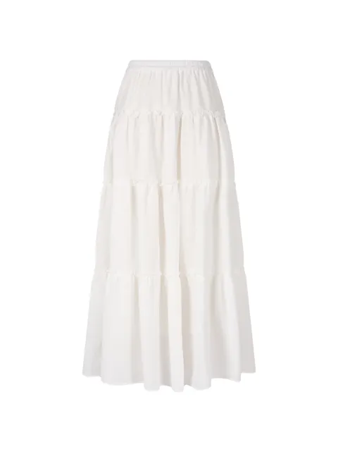 TOMBOY tiered seersucker skirt White 9106232210