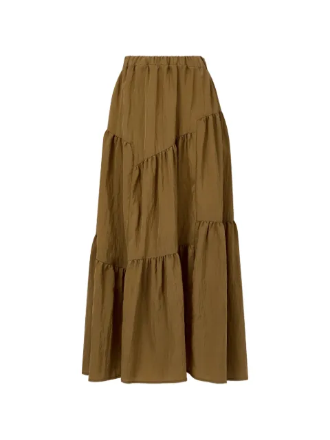 TOMBOY asymmetrical tiered A-line maxi skirt Neutrals 9106232211