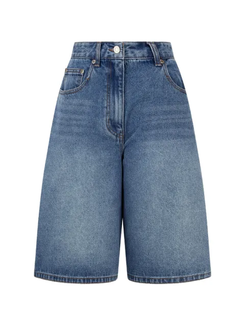 TOMBOY high-waisted denim knee-length shorts Blue 9106262209