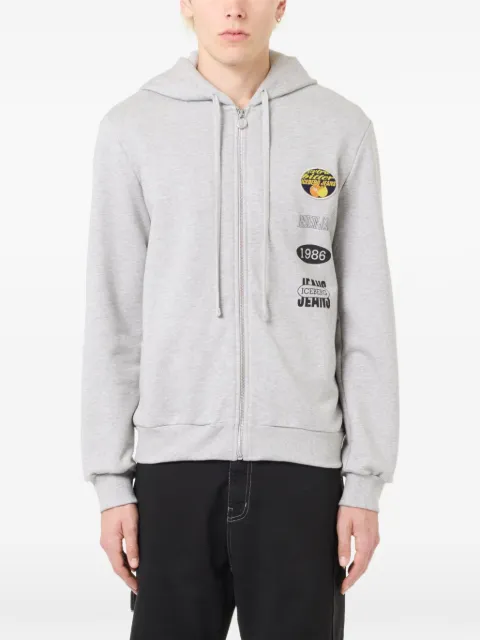Iceberg logo-patch zip-up hoodie Grey 26EJ1P0E0246329