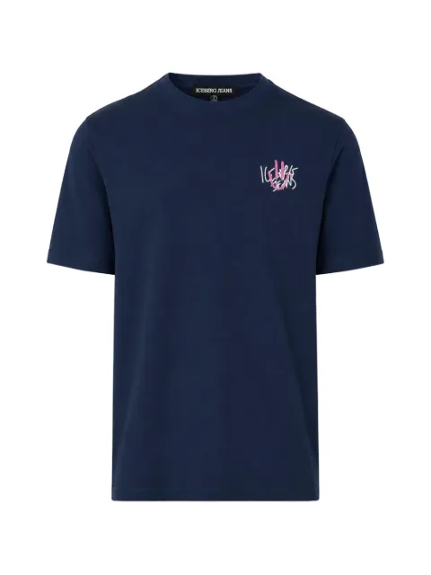 Iceberg graphic-print T-shirt Blue 26EJ1P0F019P4006918