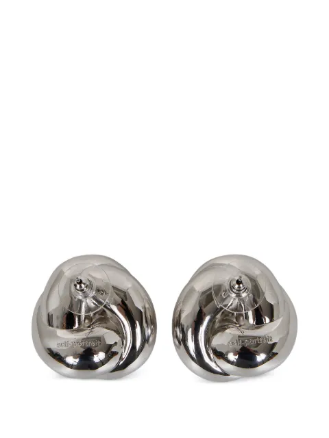 Self-Portrait knot-detail earrings Silver PF26652E