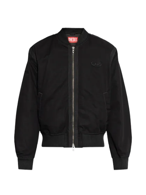 Diesel logo-patch bomber jacket Black A229630AEBL