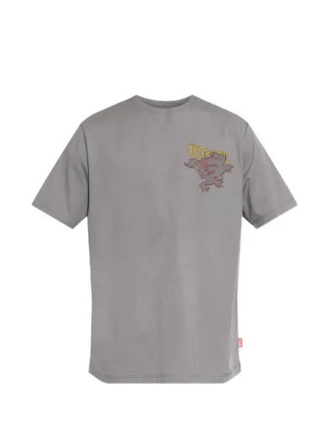 Diesel regular T-shirt with embroidered patch Grey A227780EFBS