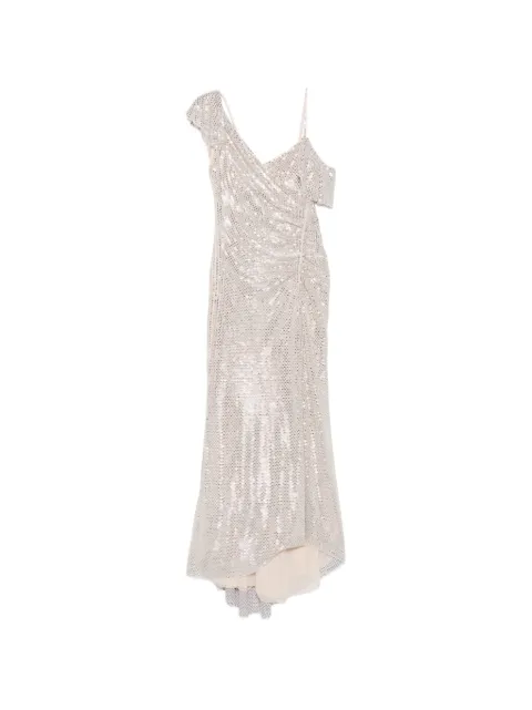 Self-Portrait sequin-embellished maxi dress Silver PF26041XA