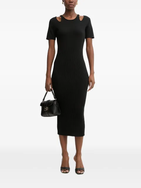 FRACOMINA Easychic cut-out chain-link midi dress Black FJ26SD5001K56501