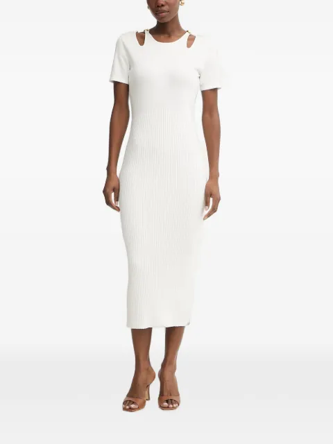 FRACOMINA cut-out chain-link midi dress White FJ26SD5001K56501